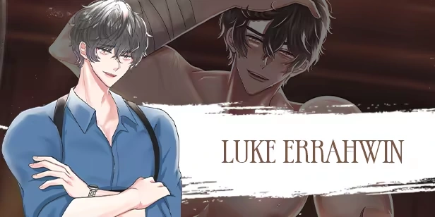 На официальном баннере Luke Errahwin изображён темноволосый мужчина в синей рубашке со скрещёнными руками.