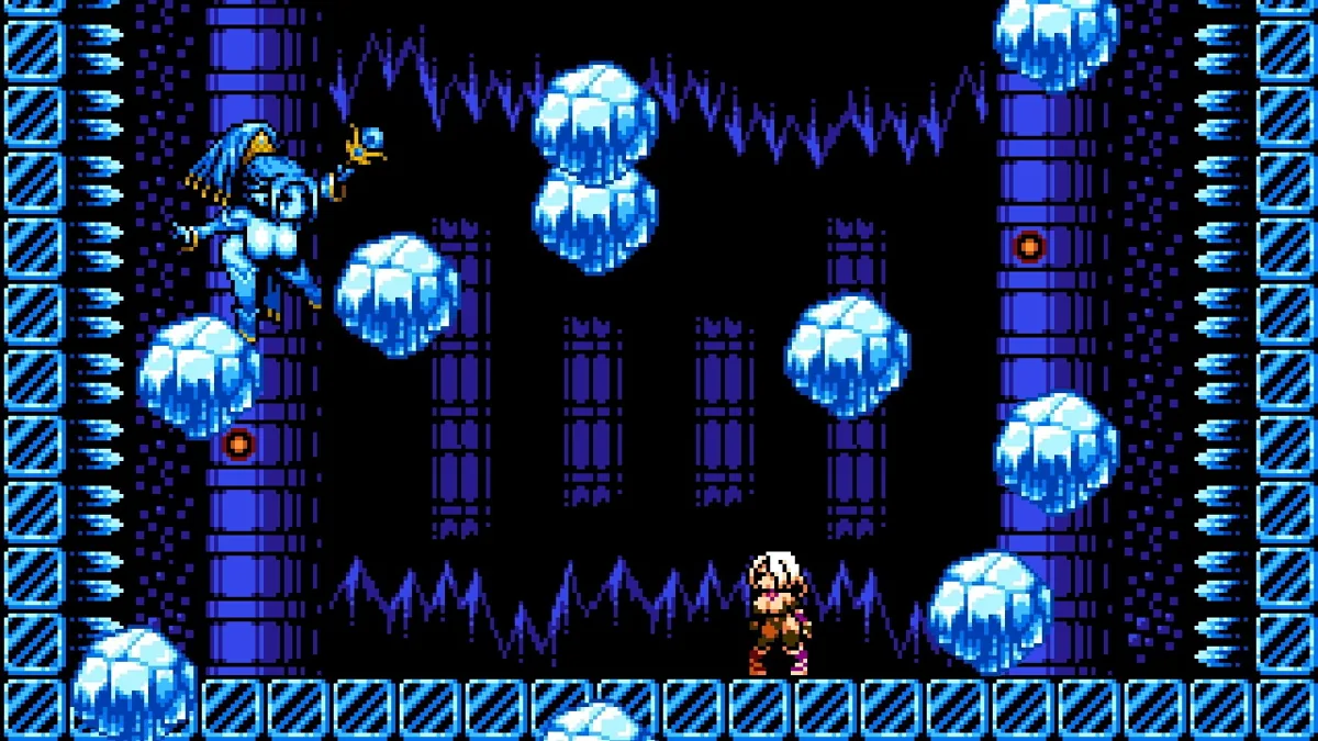Platforming through an icy dungeon.