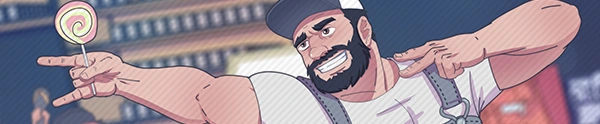 Le portrait officiel de Quinn montre un homme barbu portant une casquette et tenant une sucette.