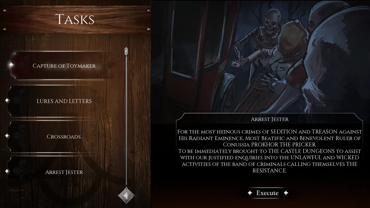 The task list and journal screen.